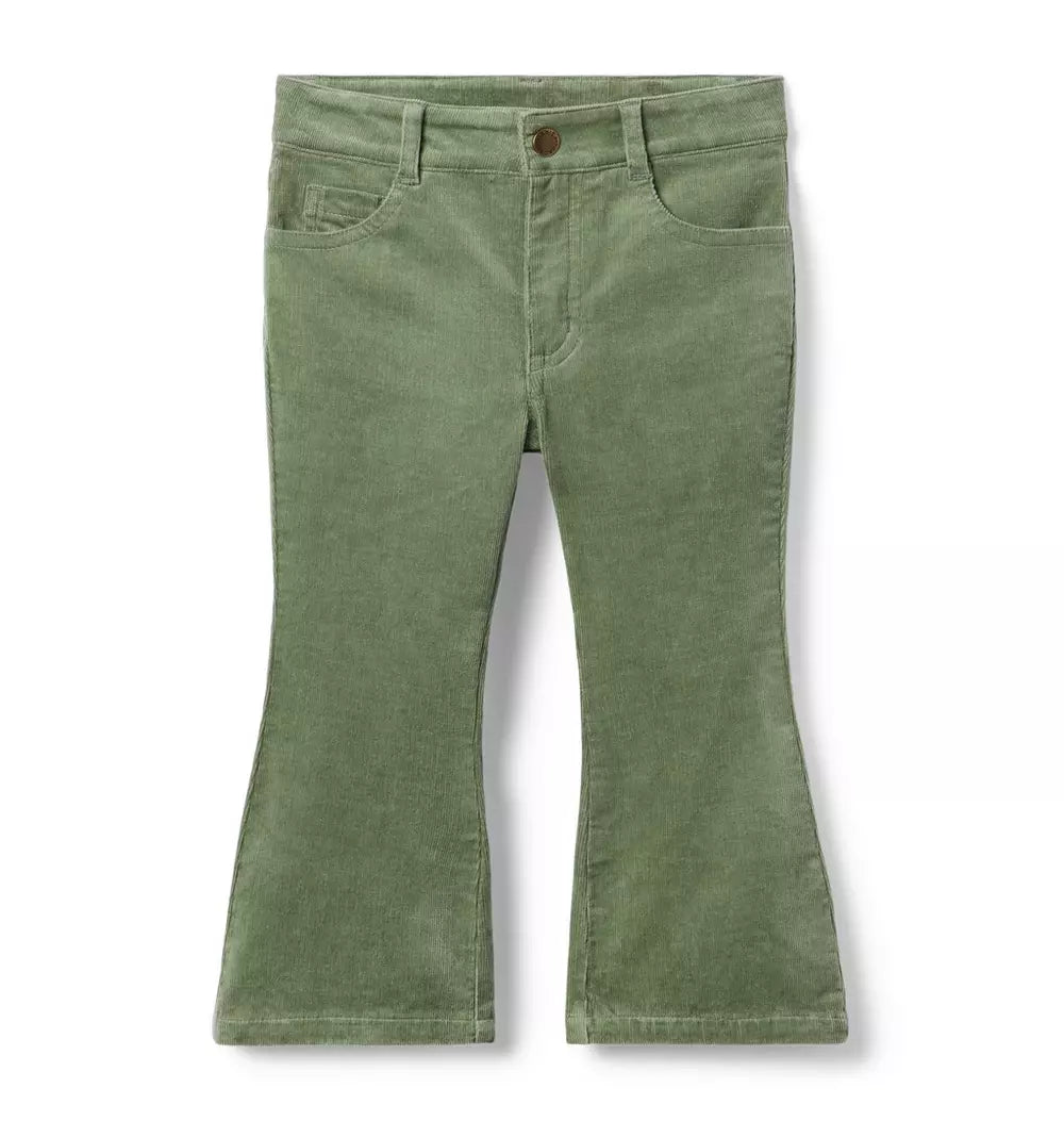 Green Cord Flare Pant