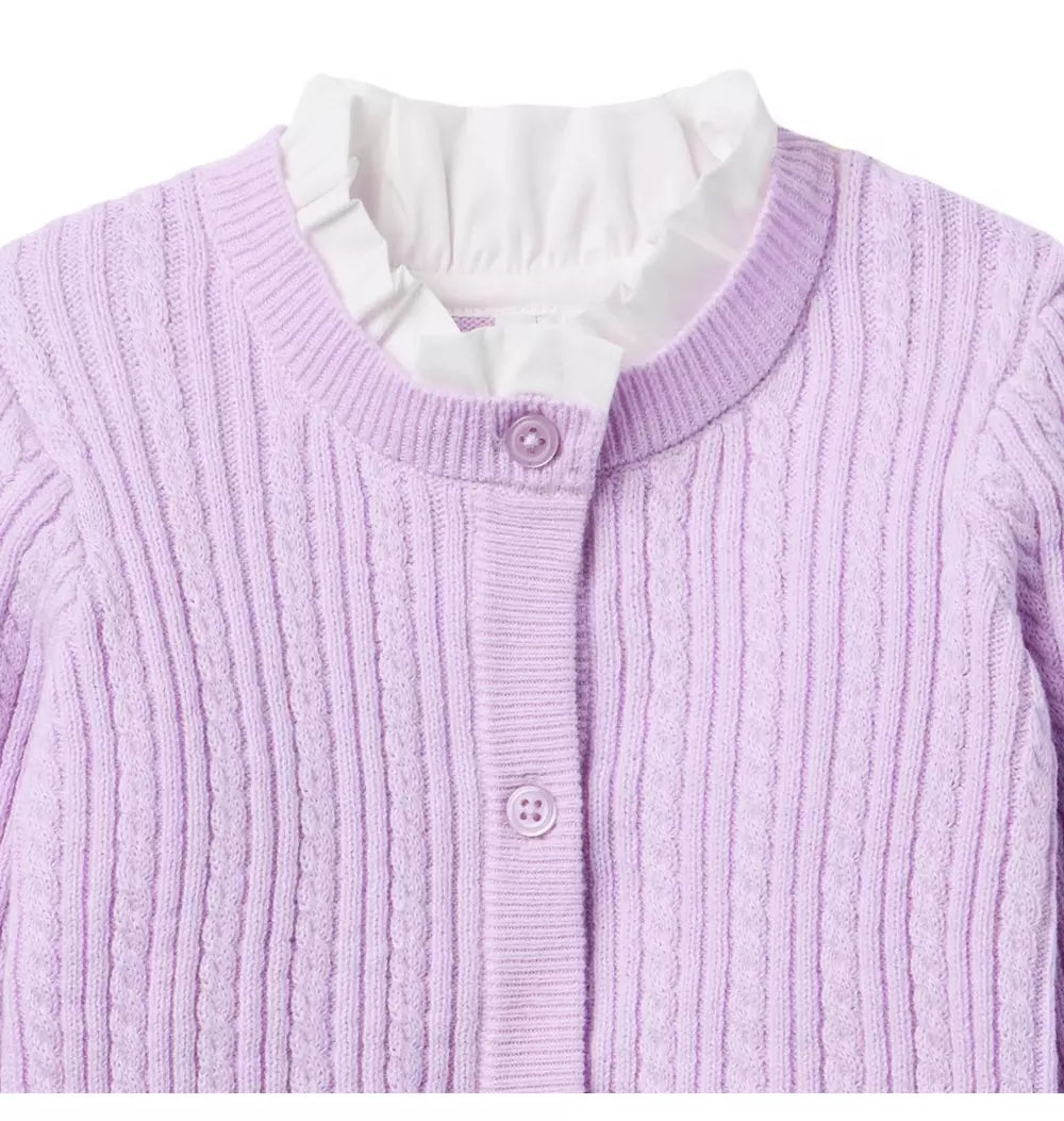 Purple Ribbed Sweater