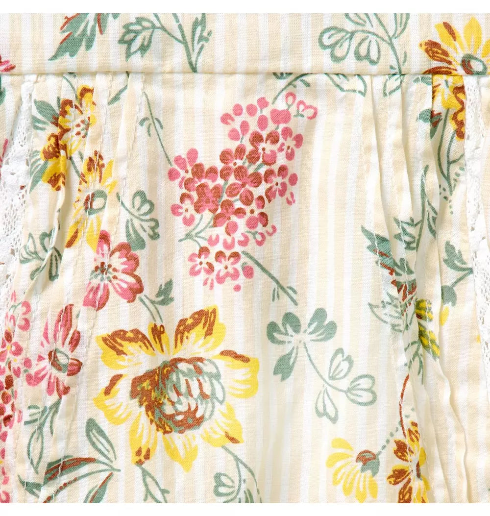 Stripe Floral Collar Set