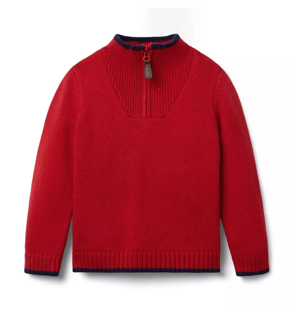 Mockneck Quarter Zip Sweater