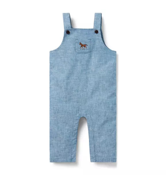 Chambray Horse Icon Overall