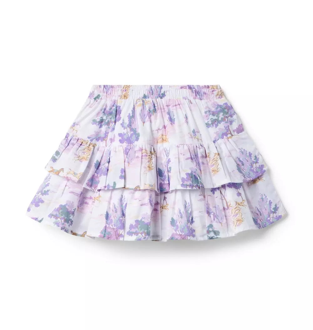 Purple Toile Skort
