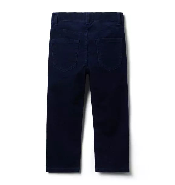 Stretch Navy Corduroy Pants