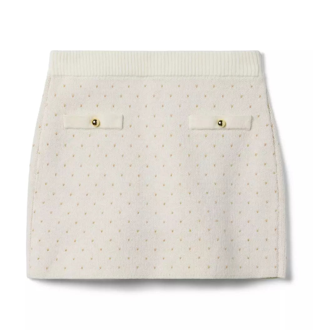 Gold Dot Sweater Skirt