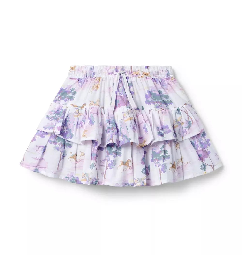 Purple Toile Skort