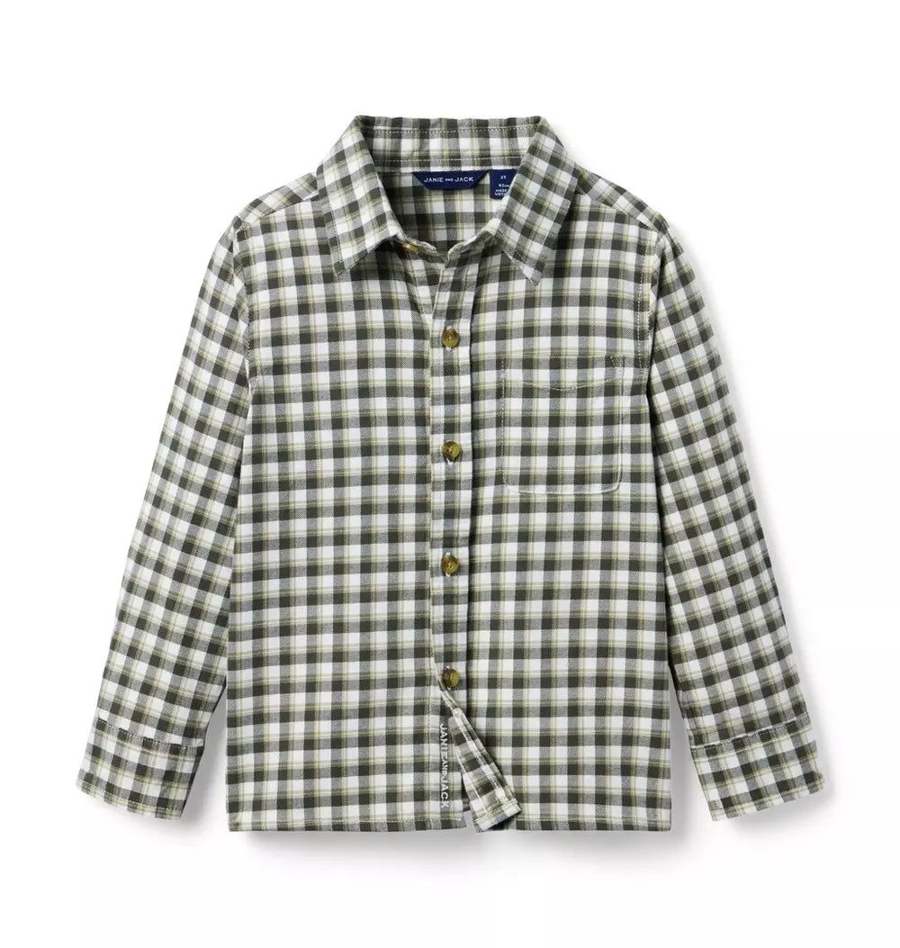 Plaid Brushed Twill Shirt