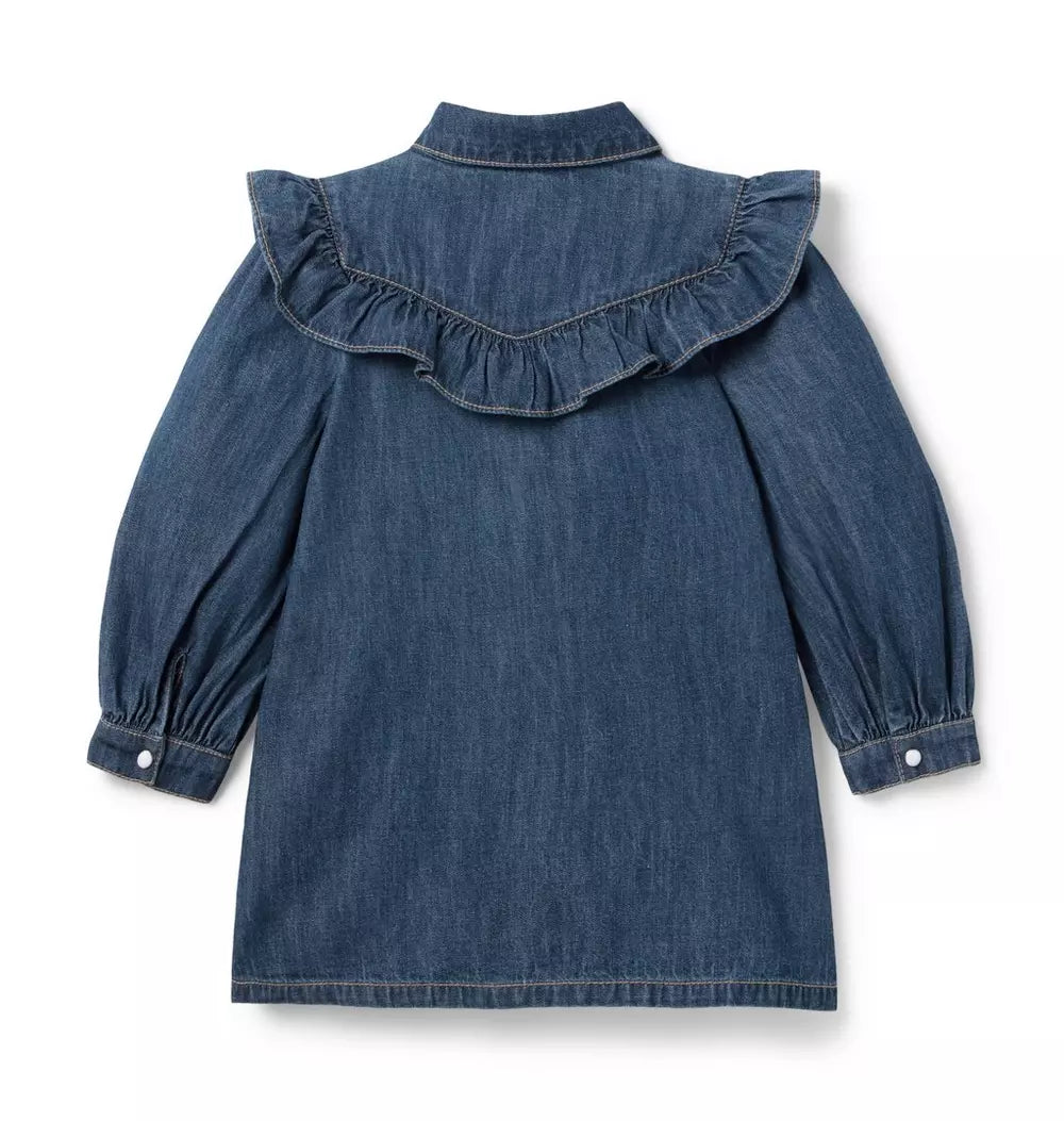 Denim Ruffle Dress