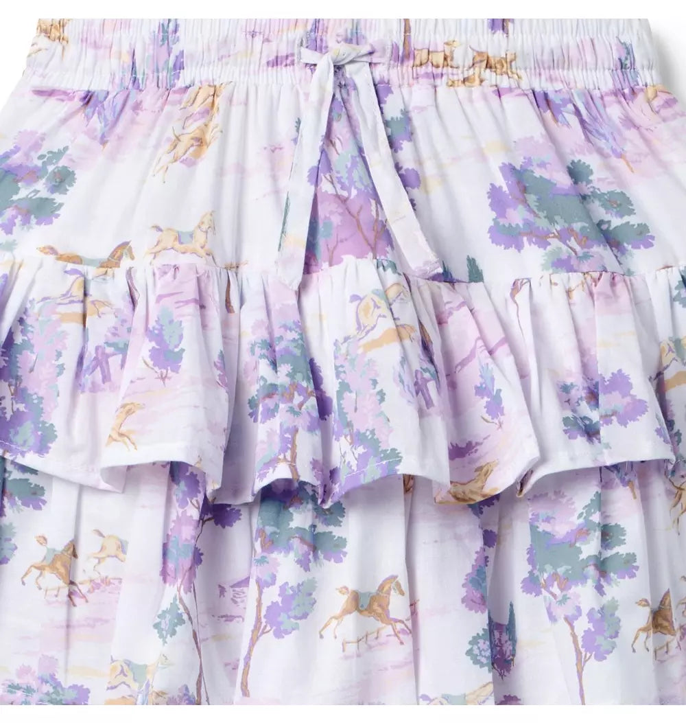 Purple Toile Skort