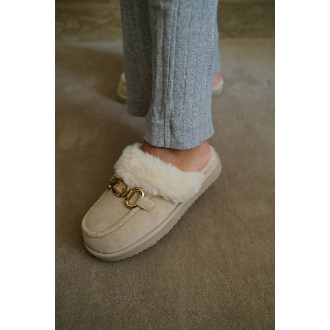 Davos Natural Plush Slide