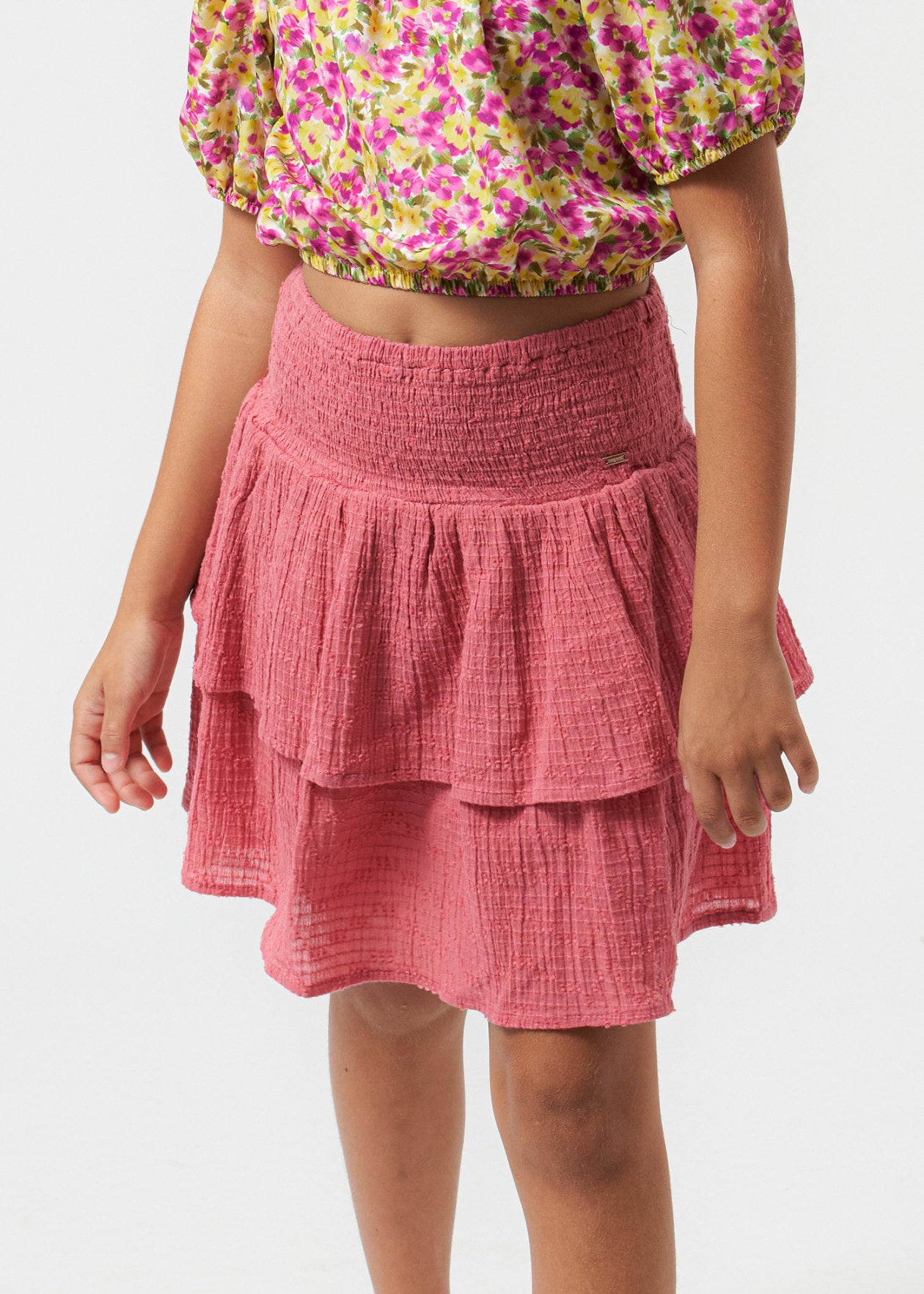 Blush Color Frill Skirt
