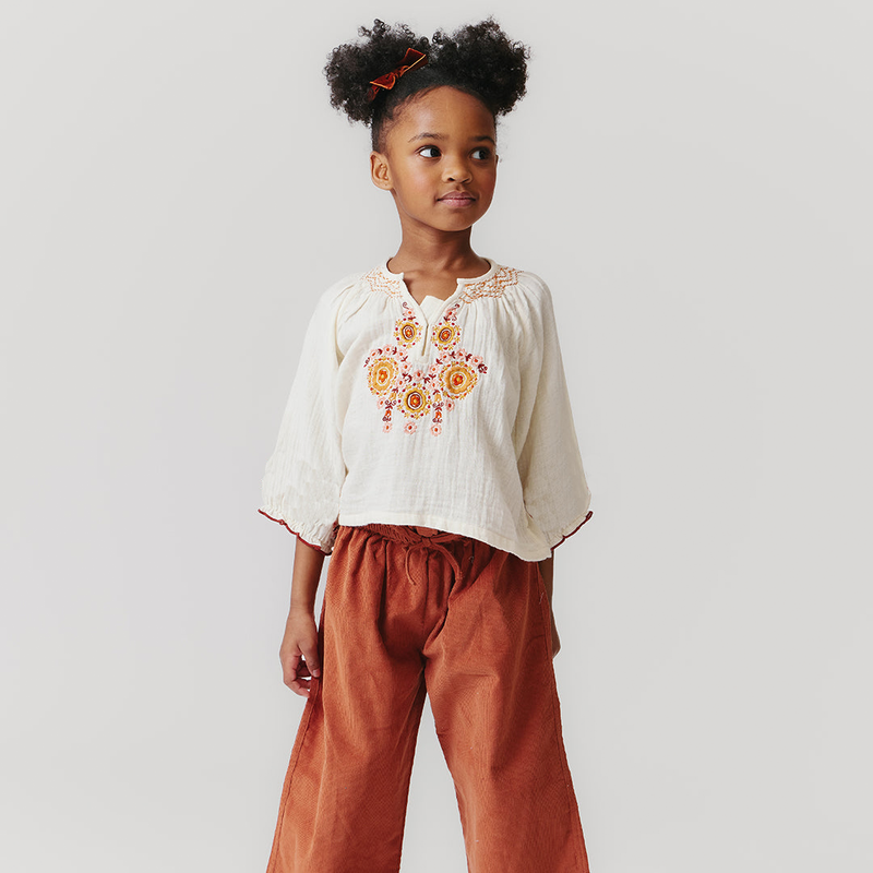 Ava Top - Harvest Embroidery