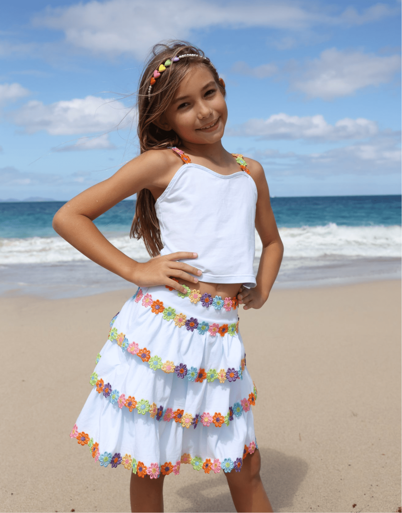 Happy Floral Skirt Set