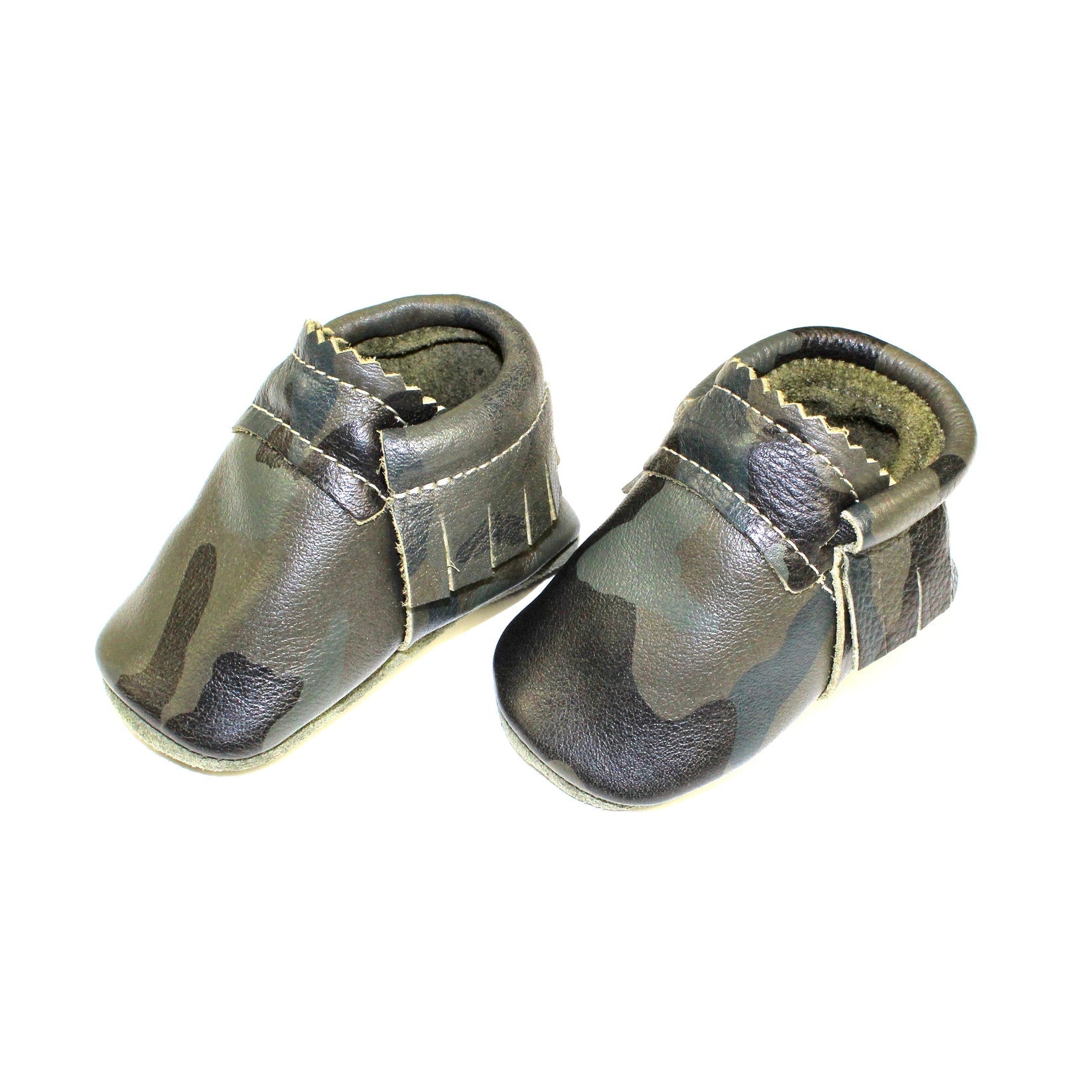 Cocoa Camo Moccs W/ Fringe