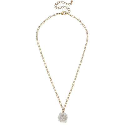 Rosalie Pearl Cluster Necklace