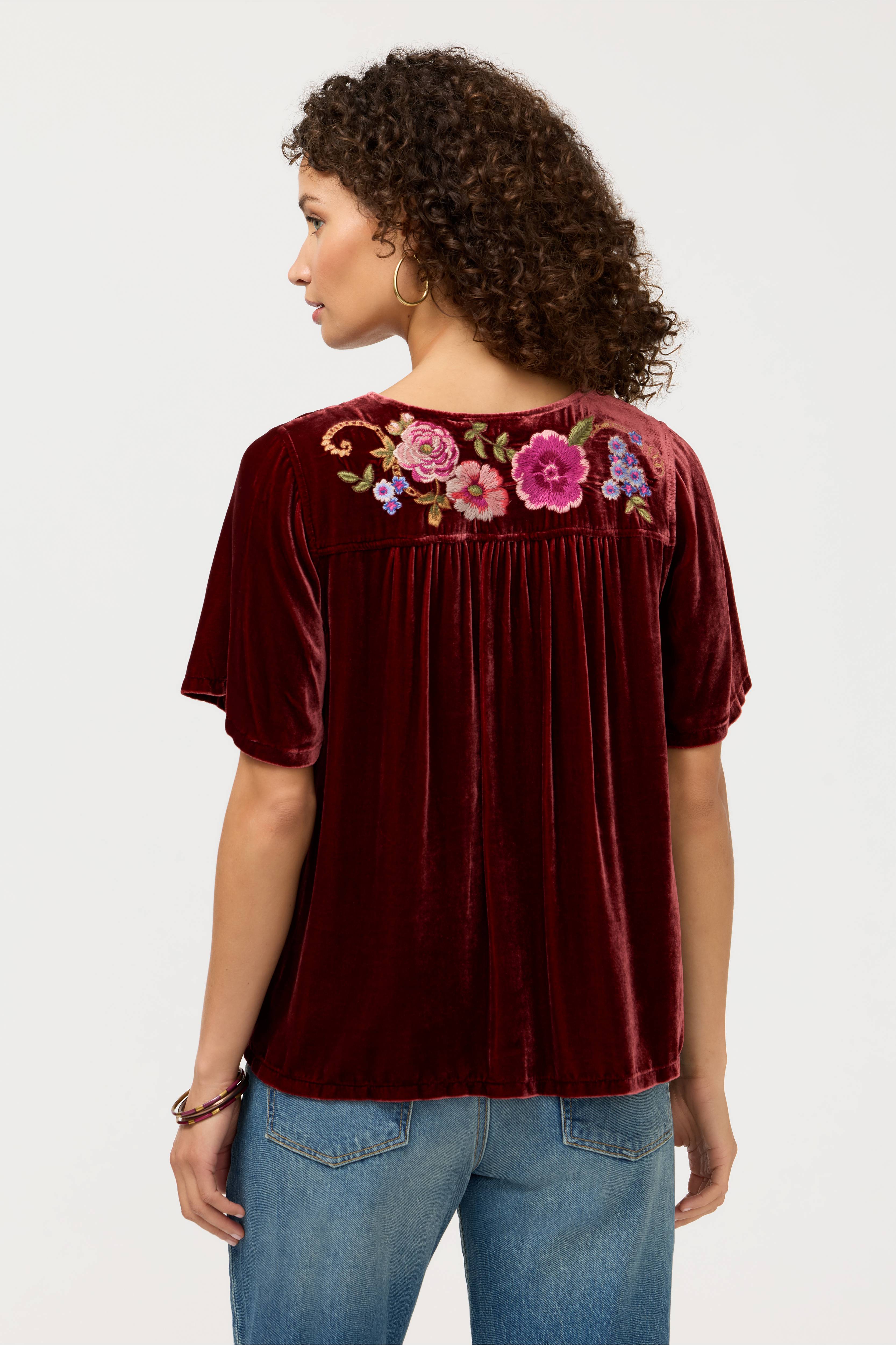Aerus Velvet Yoke Blouse