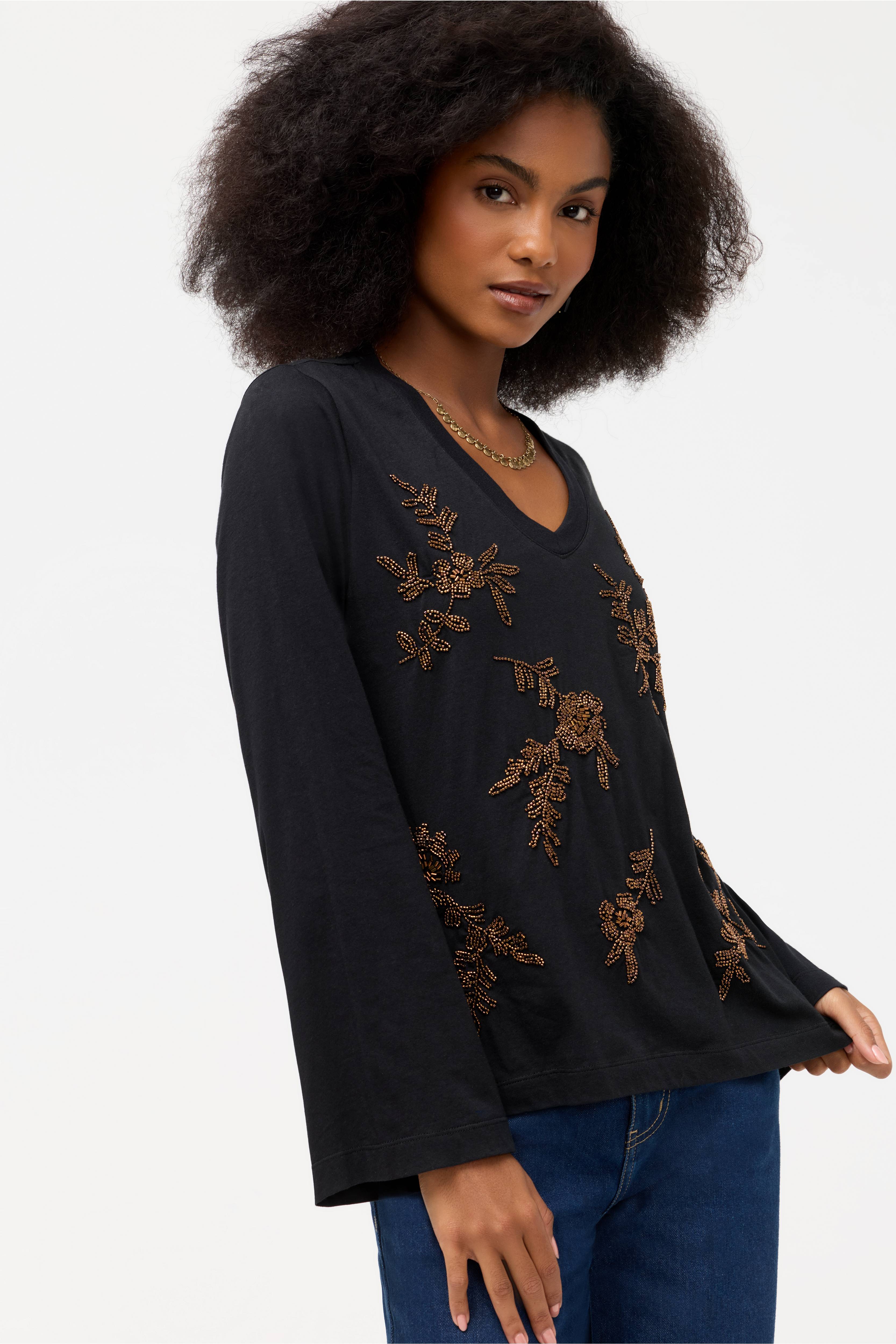 Femke Beaded Kimono Sleeve Tee