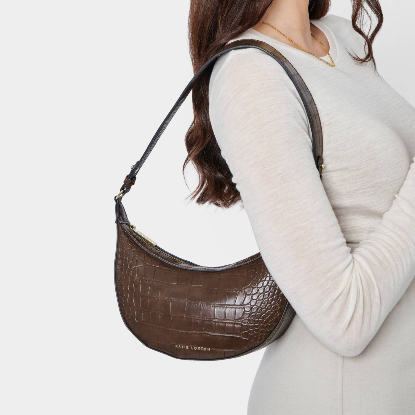 Marni Faux Croc Small Shoulder