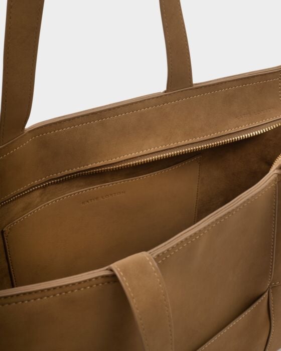 Taya Woven Suedette Tote Bag