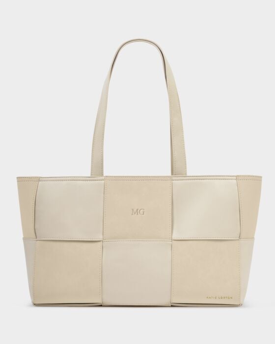 Taya Woven Suedette Tote Bag