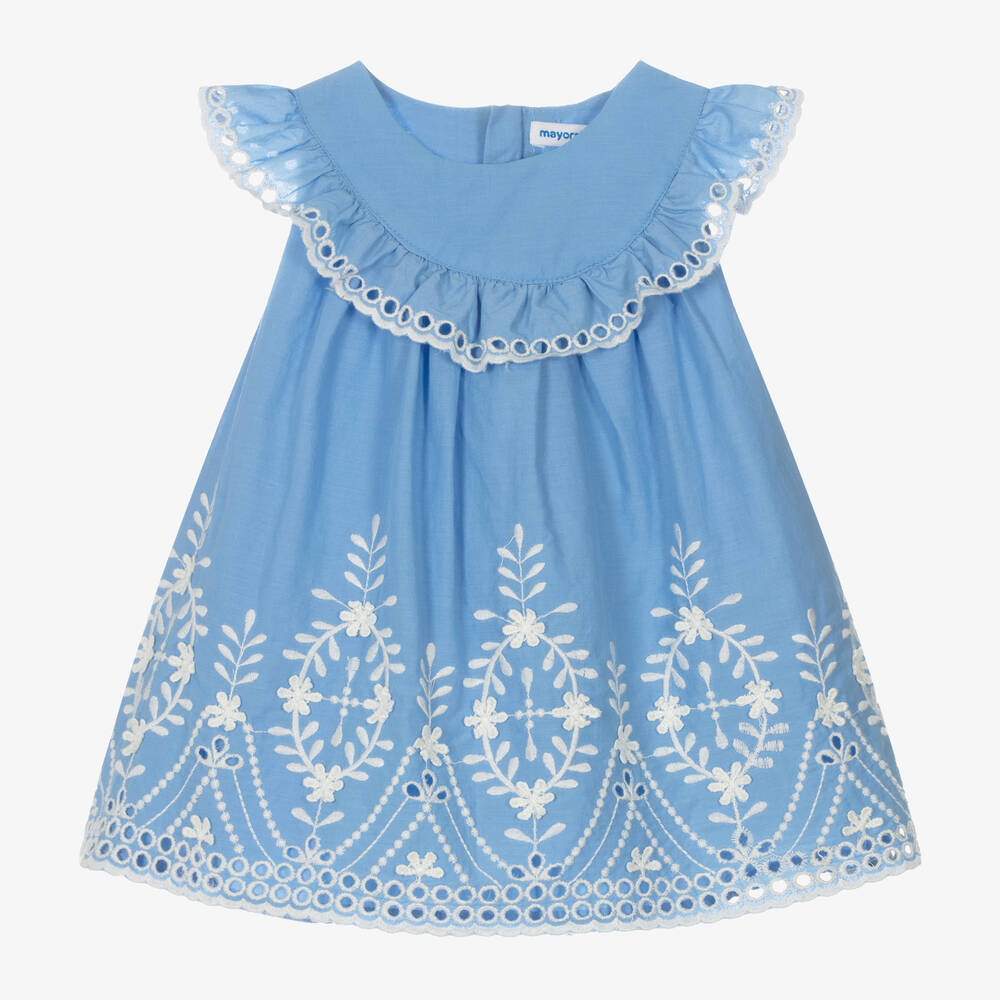 Indigo Embroidered Dress