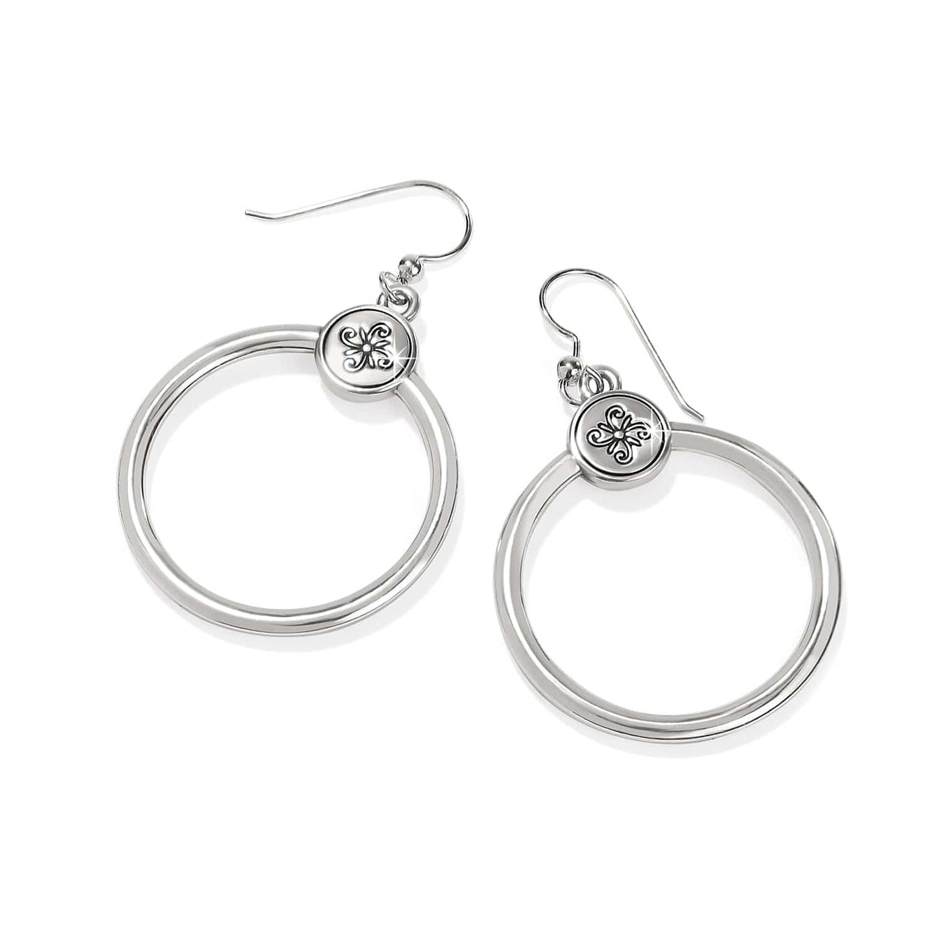 Mosaic Two Tone French Wire Hoop