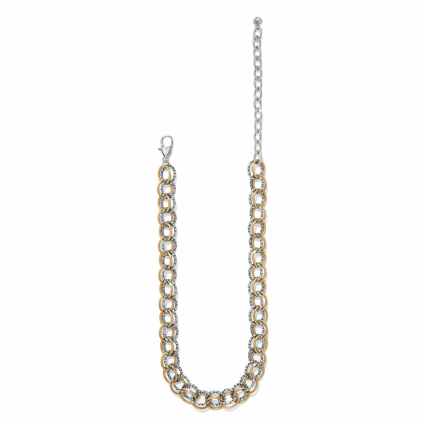 Pebble Link Two Tone Necklace