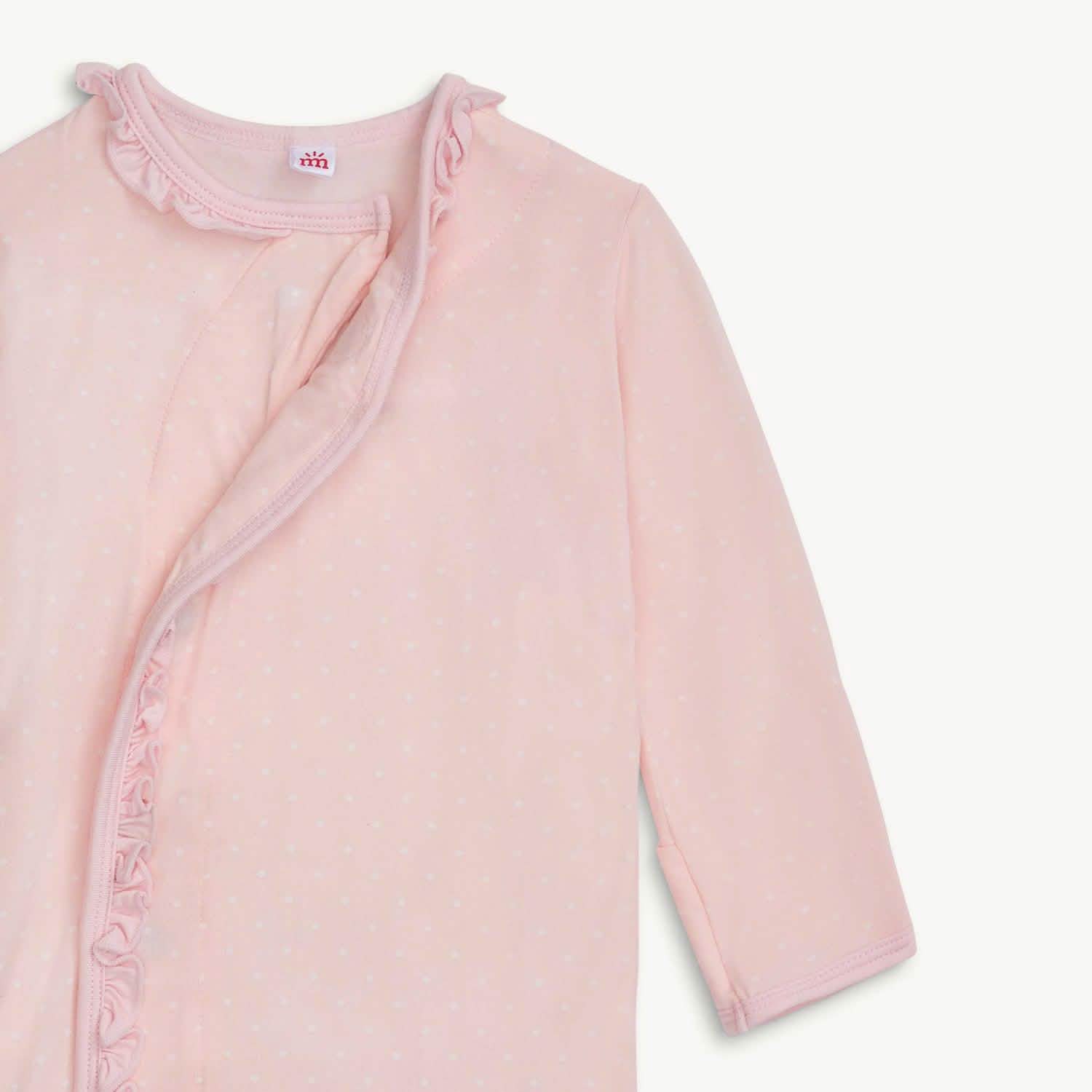 Ruffle Placket Gown & Hat Set