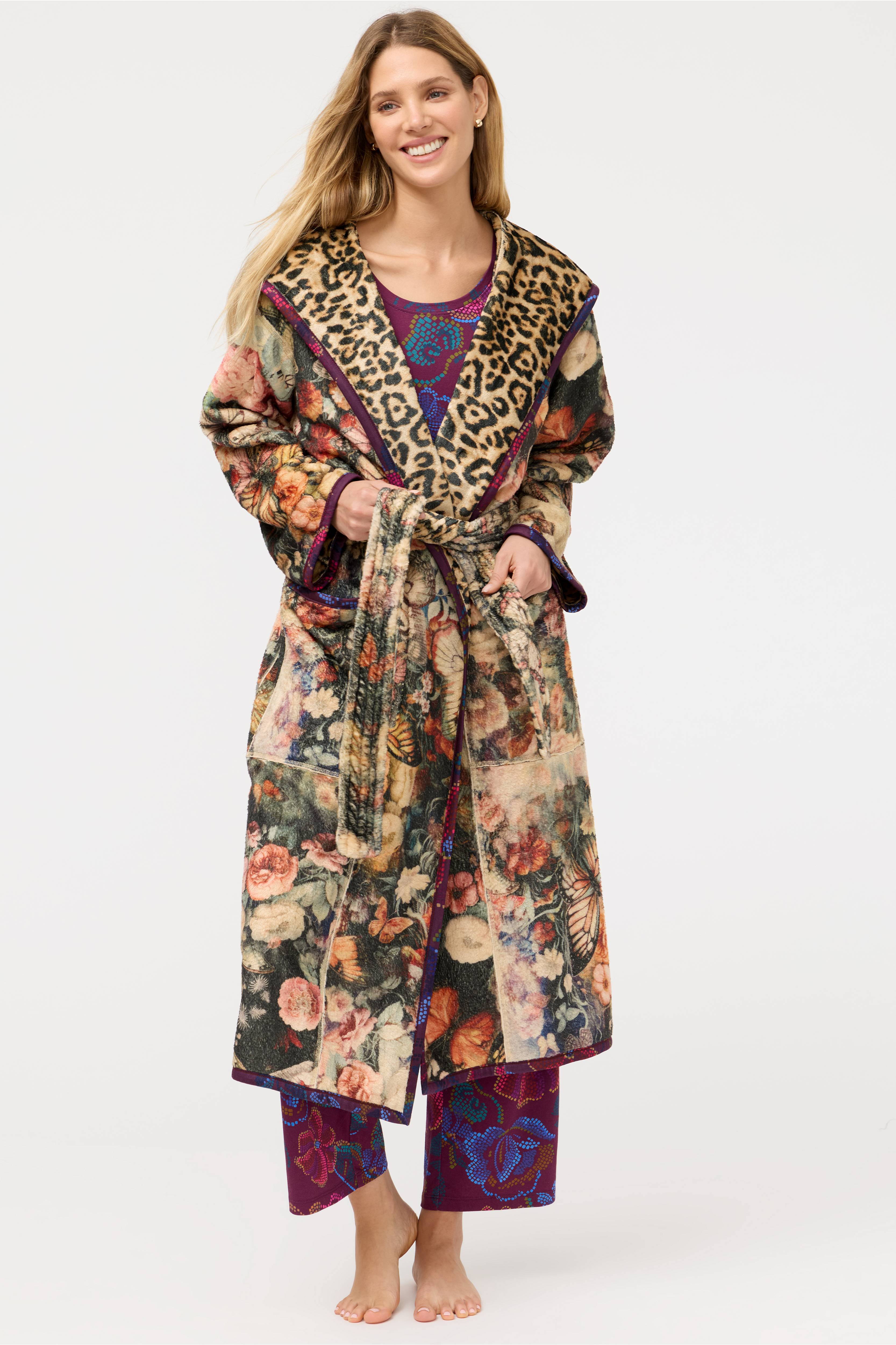 Leopard Reversible Aditi Robe