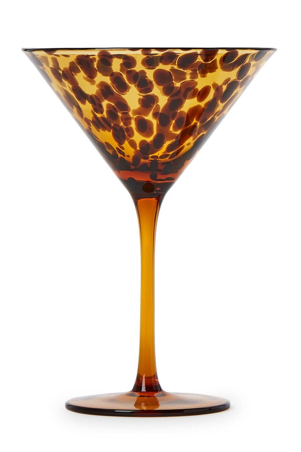 Tortoise Print Martini Glass