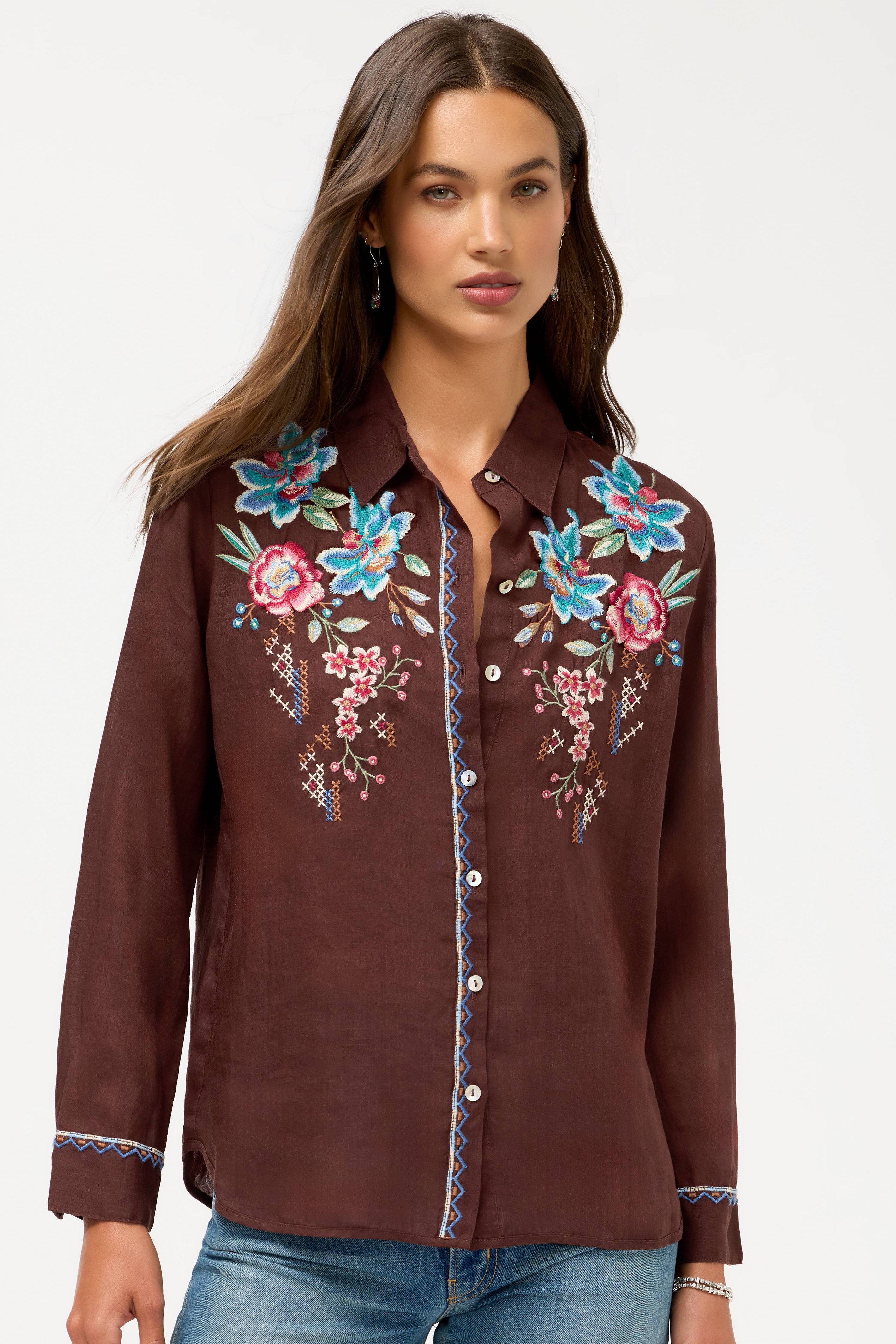 Elsarose Contrast Binding Shirt