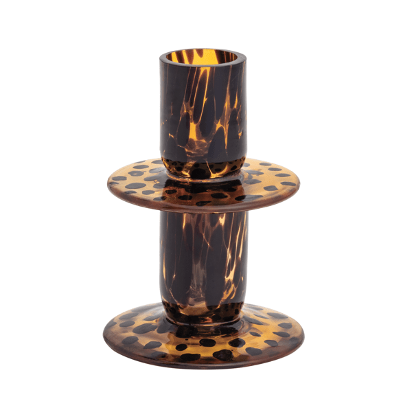 Tortoise Glass Candlestick