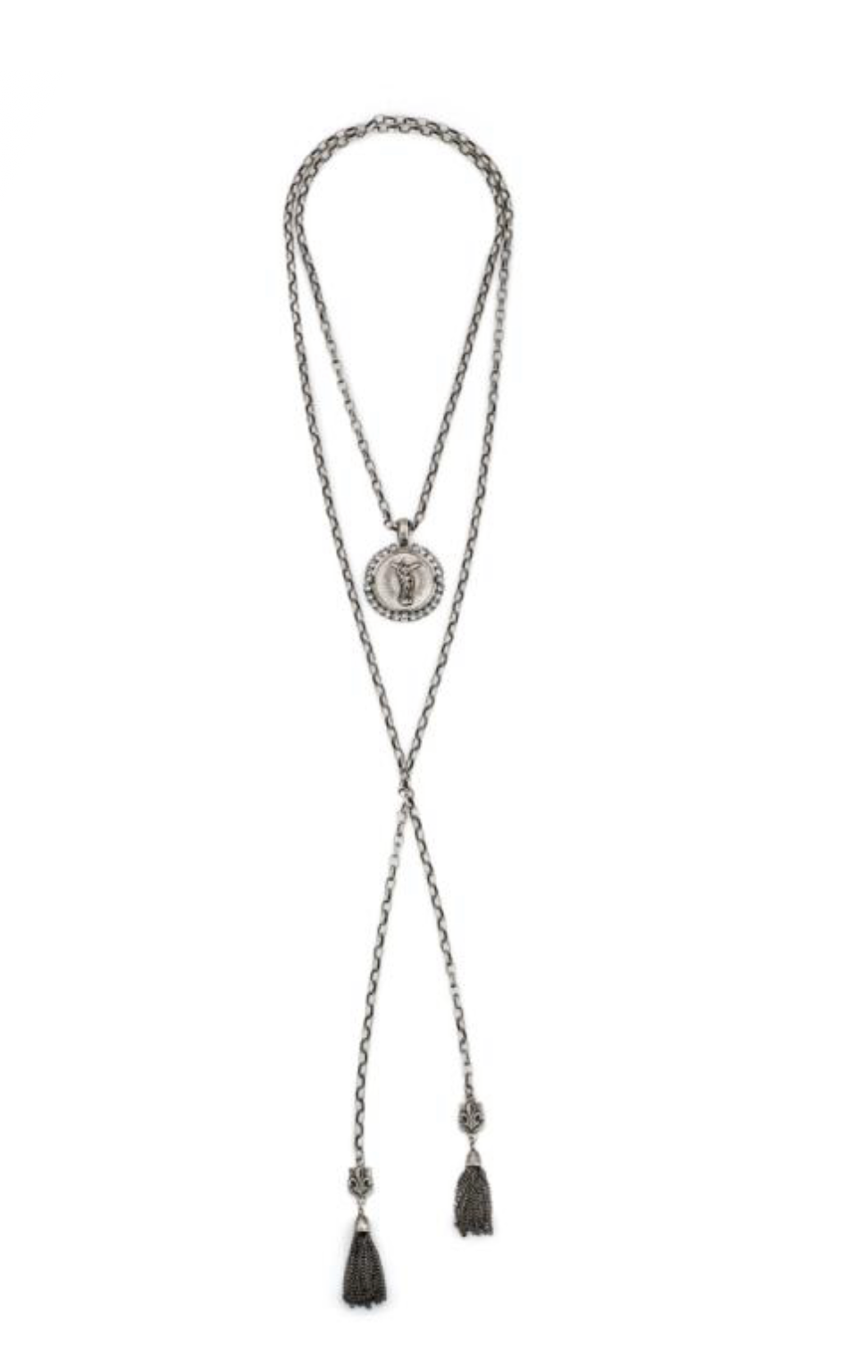 Silver Alsace Chain W/Tassels