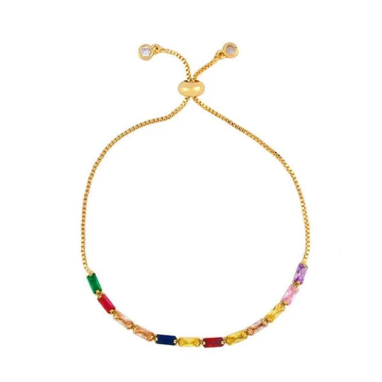 Gold Rainbow Stone Bracelet