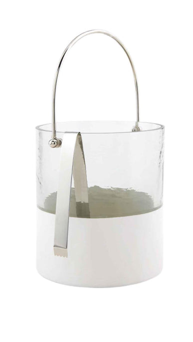 Two Tone Glass Ice Bucket Set