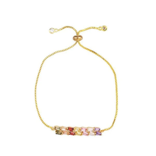 Gold Rainbow Stone Bracelet
